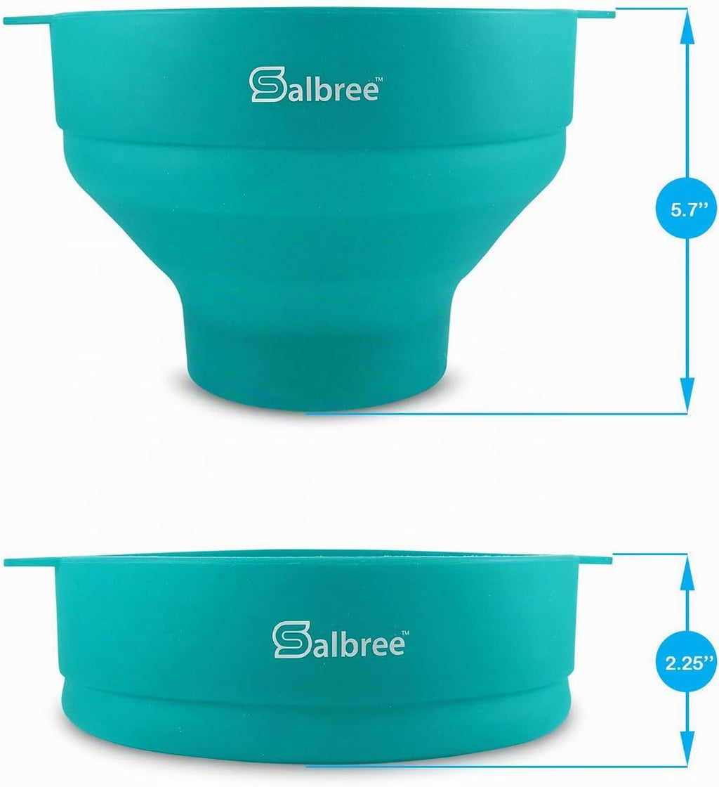 Salbree Tazón plegable de silicona para hacer palomitas de maíz par...