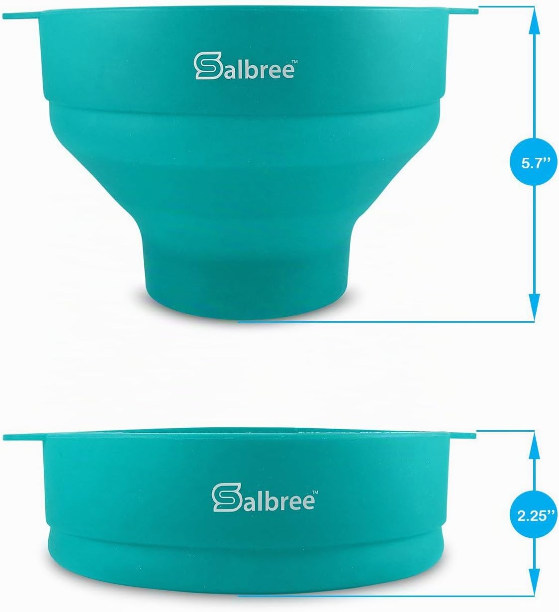 Salbree Tazón plegable de silicona para hacer palomitas de maíz par...