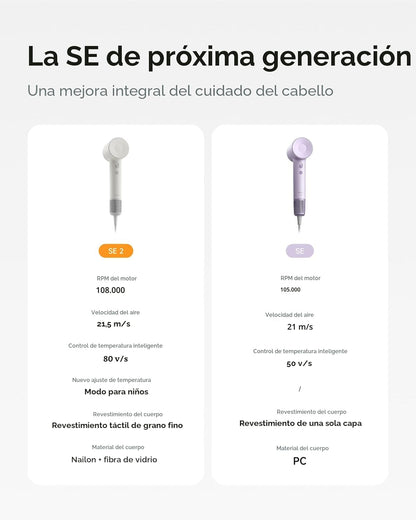 Secador de Pelo Laifen SE 2, Secador de pelo iónico negativo de 200...
