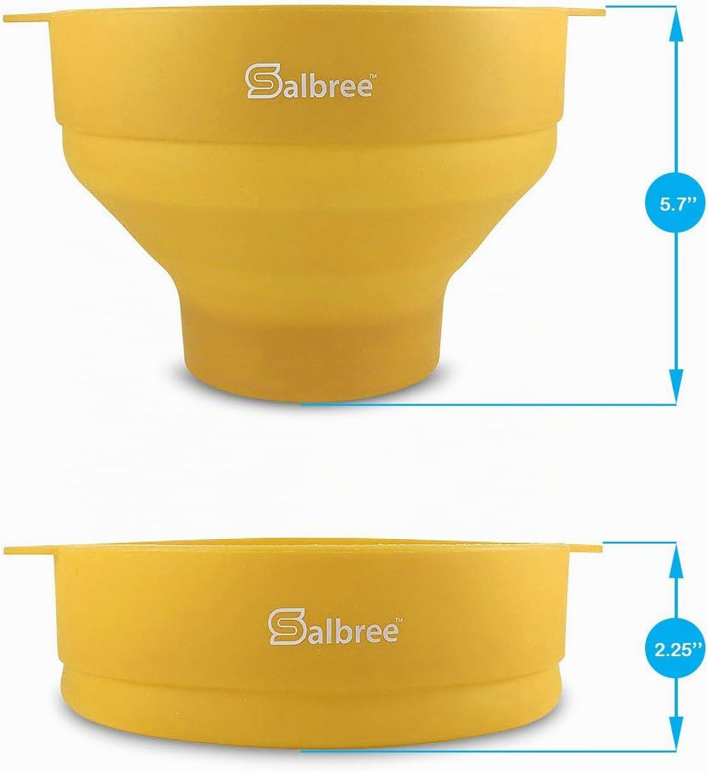 Salbree Tazón plegable de silicona para hacer palomitas de maíz par...