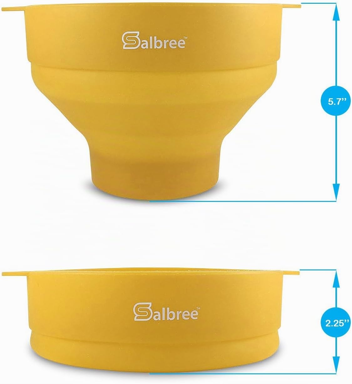 Salbree Tazón plegable de silicona para hacer palomitas de maíz par...