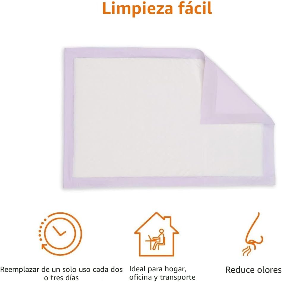 Amazon Basics - Almohadillas para orines de gato, 40 unidades, ajus...