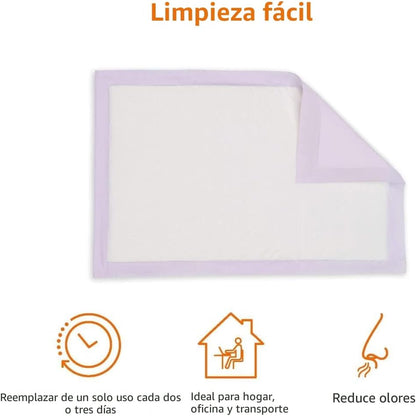 Amazon Basics - Almohadillas para orines de gato, 40 unidades, ajus...
