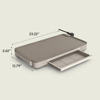 bella Plancha eléctrica de 12 x 22 pulgadas con bandeja de calentam...