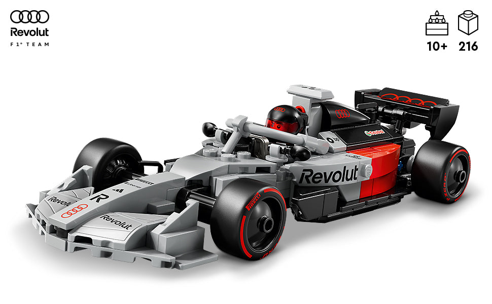 LEGO Speed Champions Audi Revolut F1 Team R26 - Juego de construcción para niños y niñas, a partir de 10 años, kit de coche F1 para exhibir o jugar, regalo para cumpleaños - 77259
