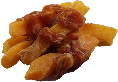 Marca de Amazon \u2013 Solimo Golosinas para perro de batata dulce...