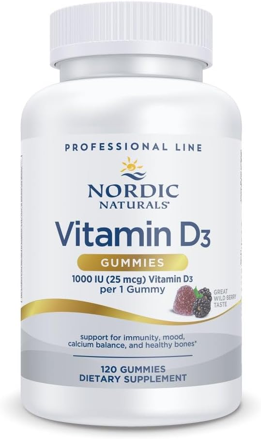 Nordic Naturals Gomitas Pro Vitamin D3, bayas silvestres - 120 gomi...