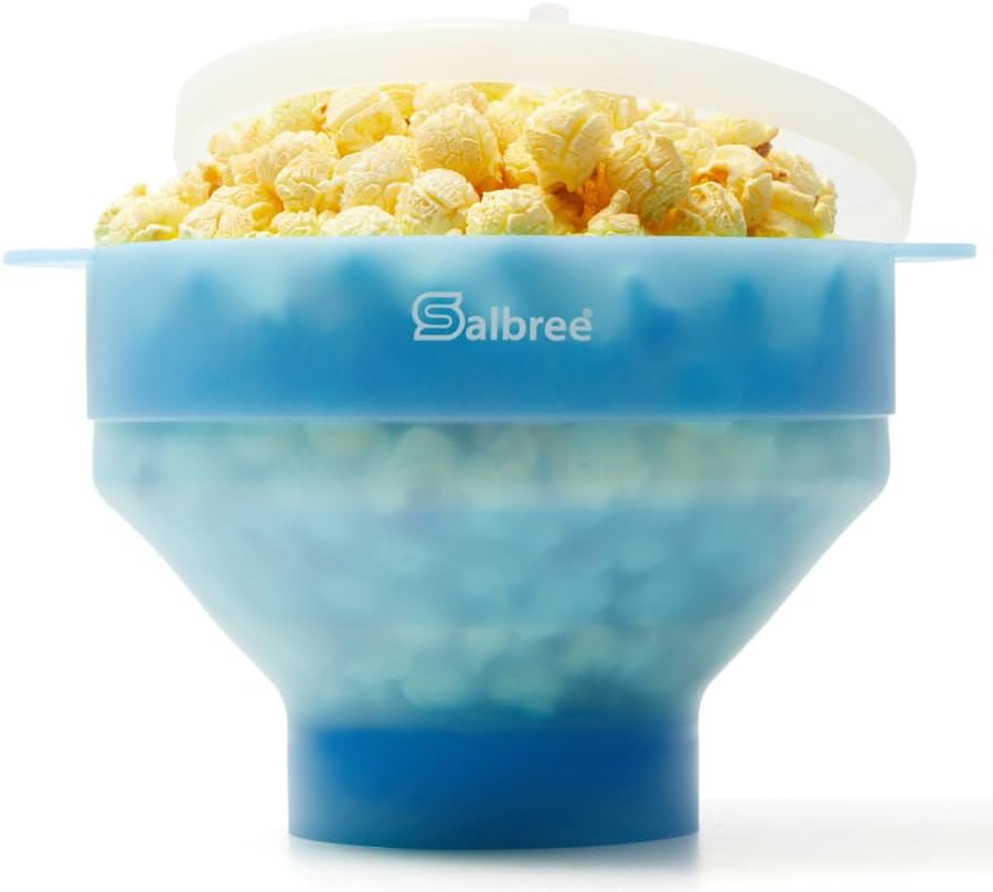 Salbree Tazón plegable de silicona para hacer palomitas de maíz par...