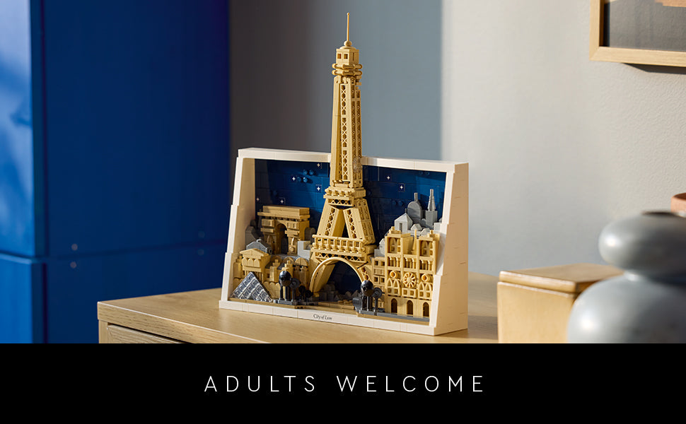 LEGO Architecture París – Juego de construcción de la Ciudad del Amor para adultos - Decoración DIY para oficina o dormitorio para mujeres y hombres, edades 18+ - Estructura ensamblable para colgar o