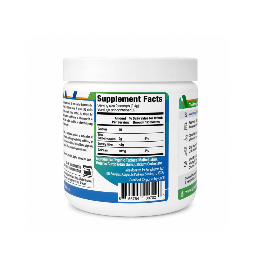 Gelmix Espesante infantil para leche materna y fórmula, tarro de 4....