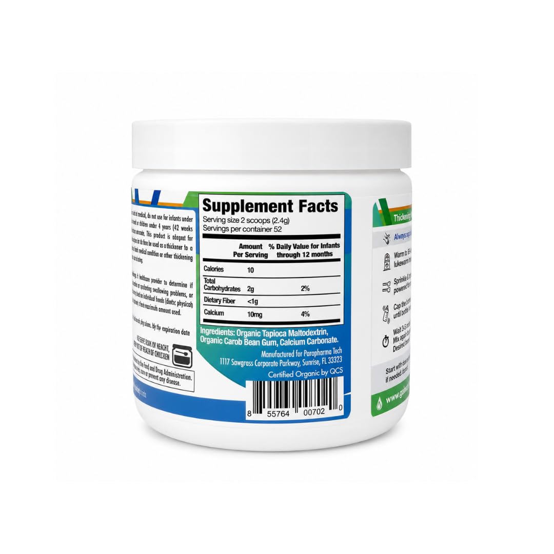 Gelmix Espesante infantil para leche materna y fórmula, tarro de 4....