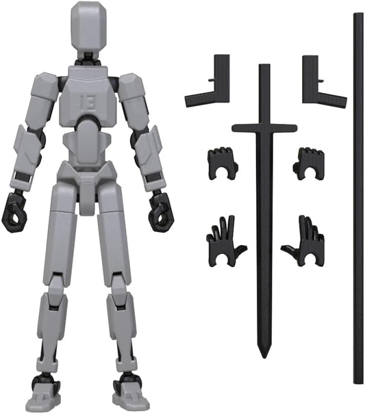MerryXD T13 Figura de acción 3D, muñeco de ensamblaje completado No...