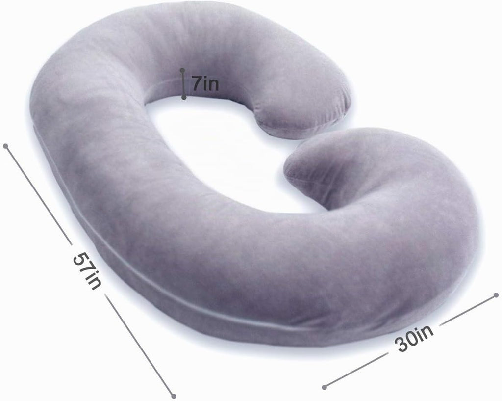 1 MIDDLE ONE - Almohada de embarazo, almohada de cuerpo completo en...