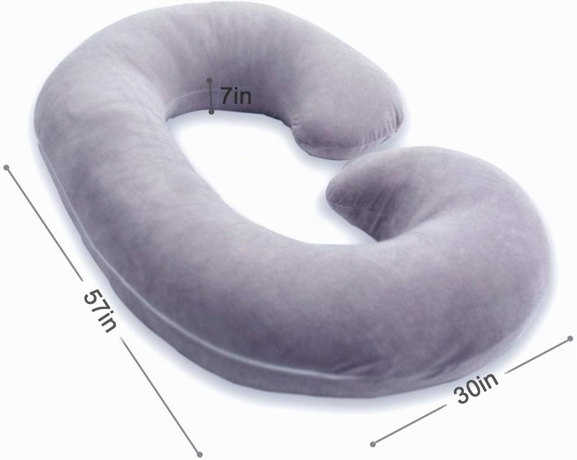 1 MIDDLE ONE - Almohada de embarazo, almohada de cuerpo completo en...