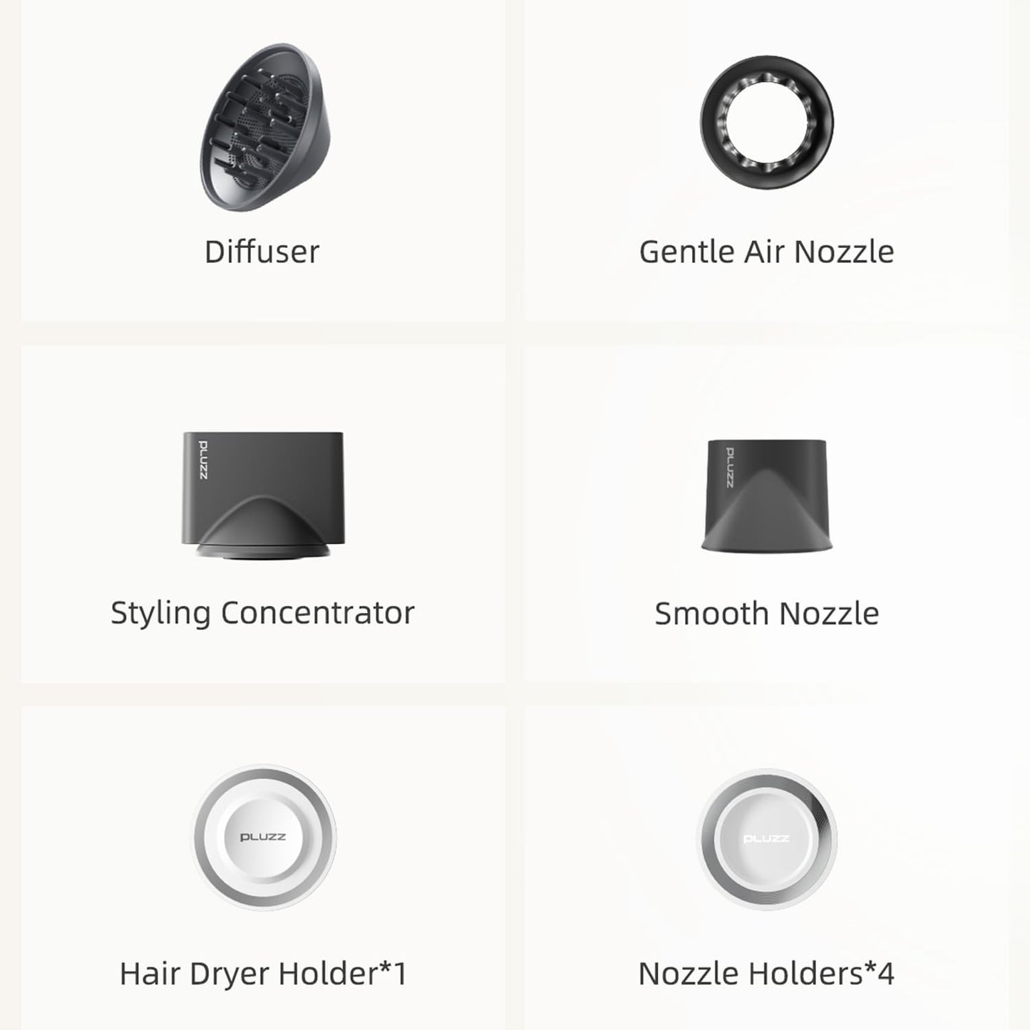 PLUZZ Pro Secador de pelo profesional con cable de alimentación de...