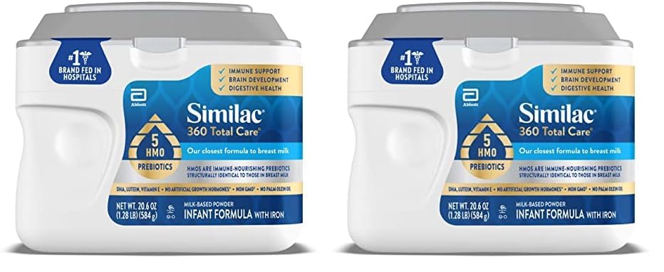 Similac 360 Total Care - Fórmula infantil con 5 prebióticos HMO, nu...