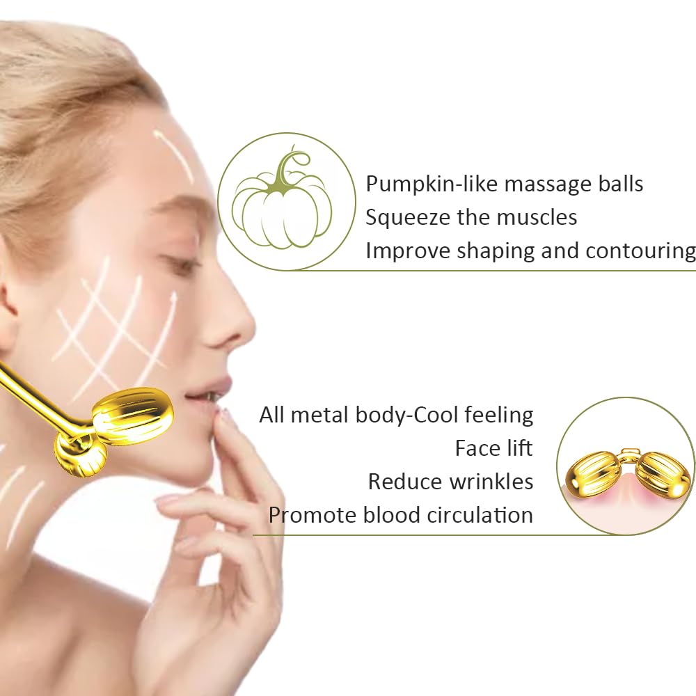 Yeamon Gua Sha - Juego de herramientas faciales y rodillo facial, h...