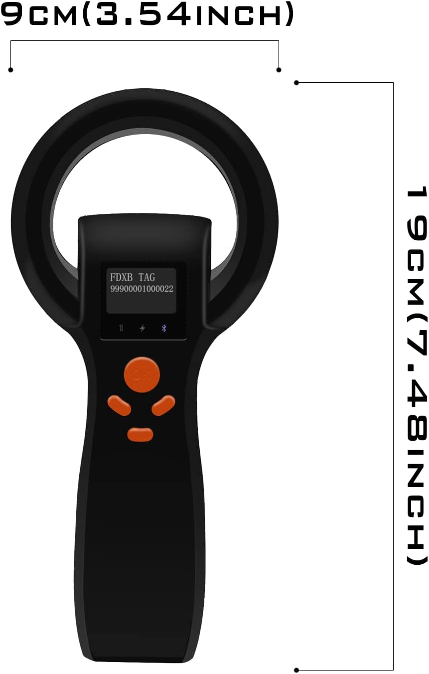 Smoostart Escáner universal de microchip para mascotas, lector de m...