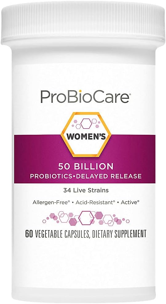 ProBioCare Probióticos para mujeres, suplemento probiótico multicep...