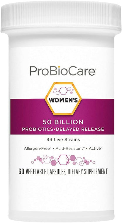 ProBioCare Probióticos para mujeres, suplemento probiótico multicep...