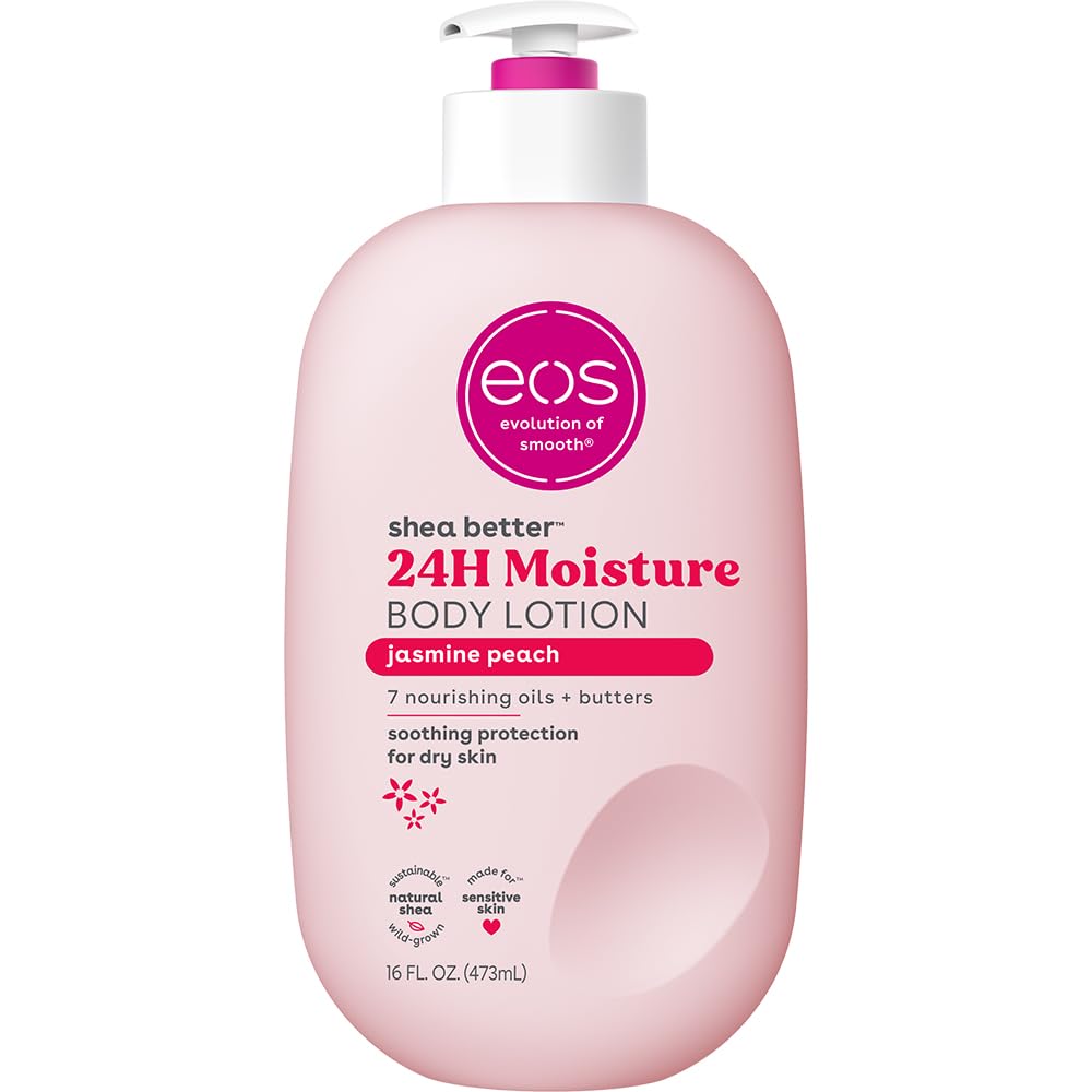 eos Shea Better Loción corporal Jasmine Peach, cuidado de la piel c...