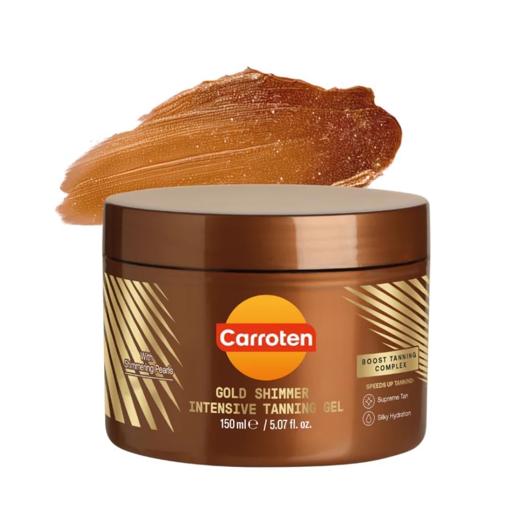 Gel de bronceado dorado brillante Carroten | Acelerador de broncead...