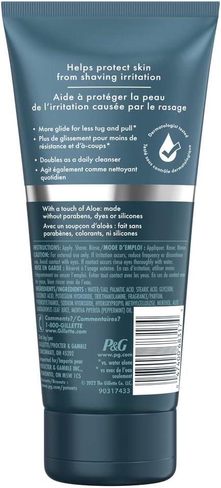 Gillette Intimate 2 en 1 Crema de Afeitado Púbico + Limpiador, Fórm...