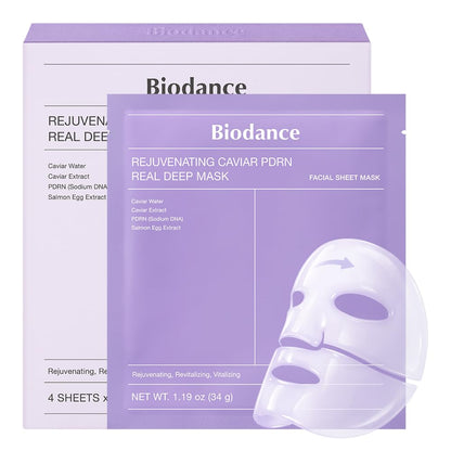 BIODANCE Mascarilla profunda de caviar rejuvenecedor PDRN, mascaril...
