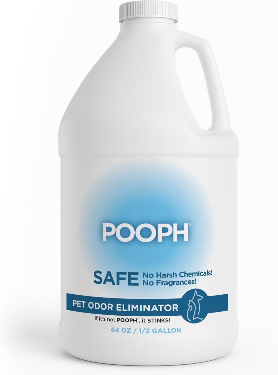 POOPH® Eliminador de olores para mascotas, botella de 64 onzas líqu...