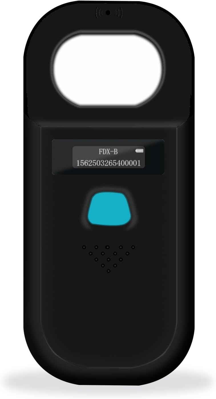 Smoostart Escáner de microchip para mascotas, ISO11784\/ISO11785\/F...