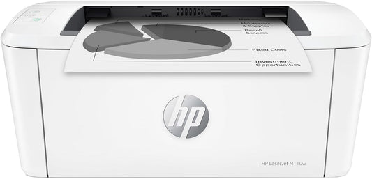 Impresora inalámbrica en blanco y negro HP LaserJet M110w, impresión, velocidades rápidas, configuración fácil, impresión móvil, ideal para equipos pequeños