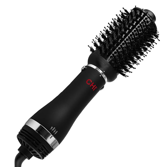 CHI Volumizer - Cepillo de soplado 4 en 1, secador de pelo que crea un cabello suave, sedoso y brillante, cuatro accesorios intercambiables para un estilo versátil, color negro