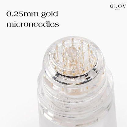 Kit de Renovación Capilar Micro Infusión de Glov Beauty – Estampación Dérmica de Oro de 0.25 mm con Ácido Hialurónico, Péptido y Suero Ampollas Botánico | Tratamiento Hidratante para el Cuero