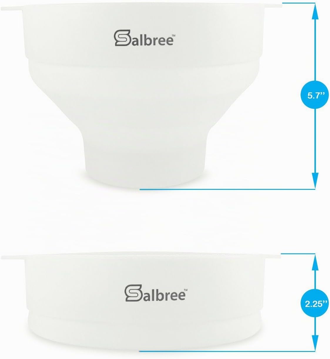 Salbree Tazón plegable de silicona para hacer palomitas de maíz par...