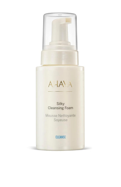 AHAVA Espuma limpiadora sedosa: espuma aireada para una limpieza facial suave, elimina eficazmente el maquillaje ligero y la suciedad, aprieta los poros y reequilibra el pH, con caléndula, aceite de