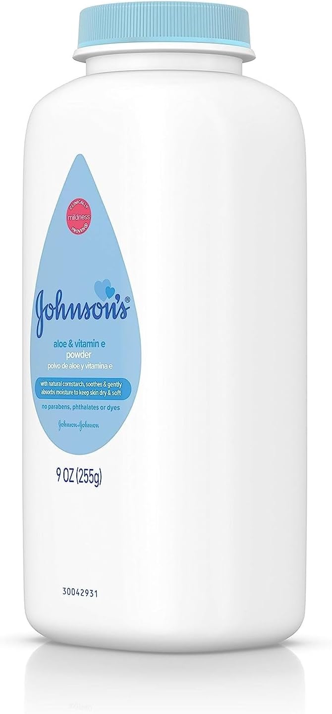 Johnson's Baby Polvo de almidón de maíz para bebé, aloe y vitam...