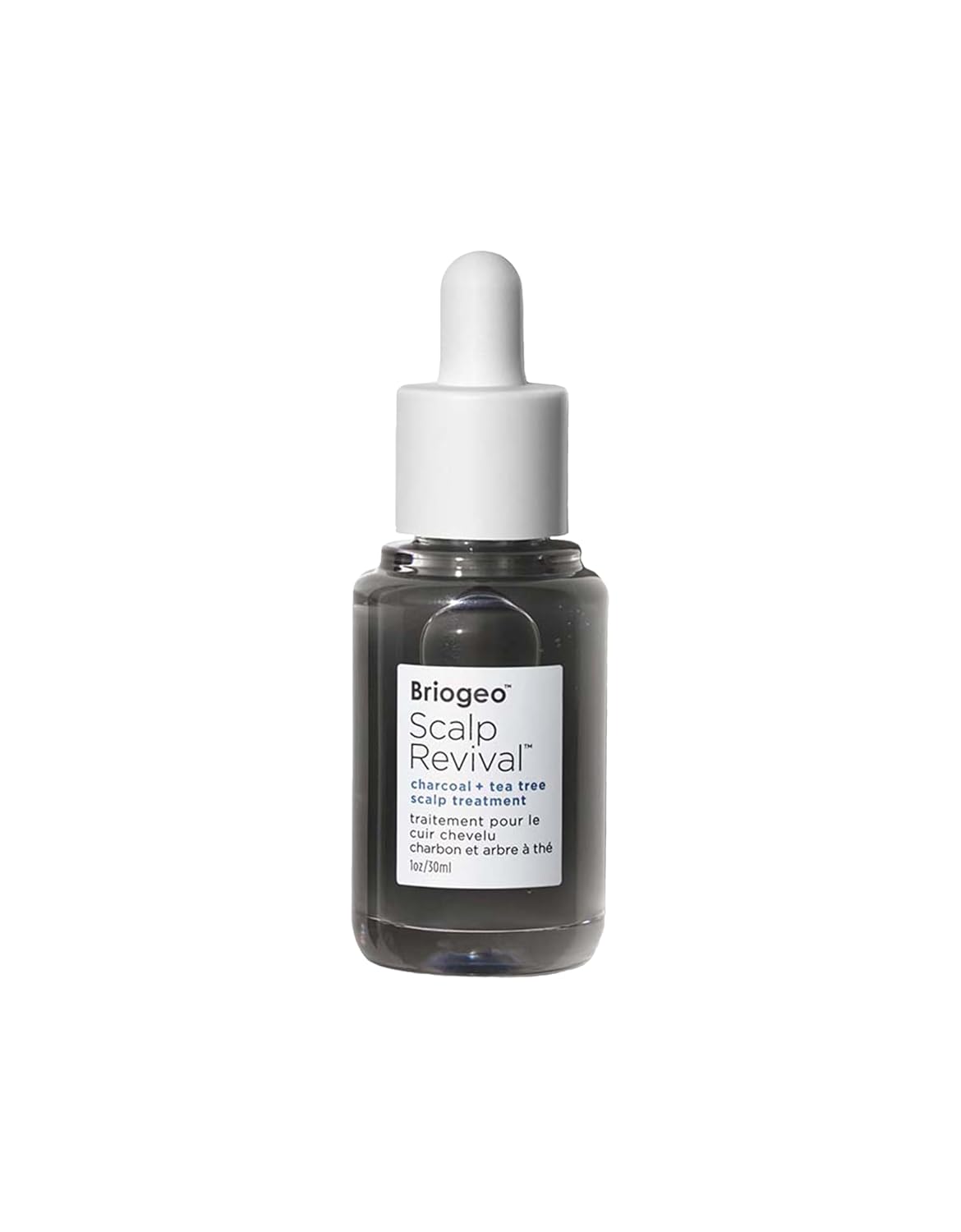 Briogeo Scalp Revival - Tratamiento para el cuero cabelludo con carbón y árbol de té, suero sin enjuague para cuero cabelludo seco, escamoso o con picazón, hidratante y equilibrante, vegano y libre de crueldad, 1 onza