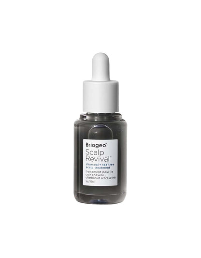 Briogeo Scalp Revival - Tratamiento para el cuero cabelludo con carbón y árbol de té, suero sin enjuague para cuero cabelludo seco, escamoso o con picazón, hidratante y equilibrante, vegano y libre de crueldad, 1 onza