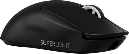 Logitech G PRO X Superlight 2 Ratón inalámbrico para juegos, 60g Pro-Grade con 5 botones programables, sensor 44k DPI, tasa de reporte de 8kHz, carga USB-C para PC/Mac - Negro