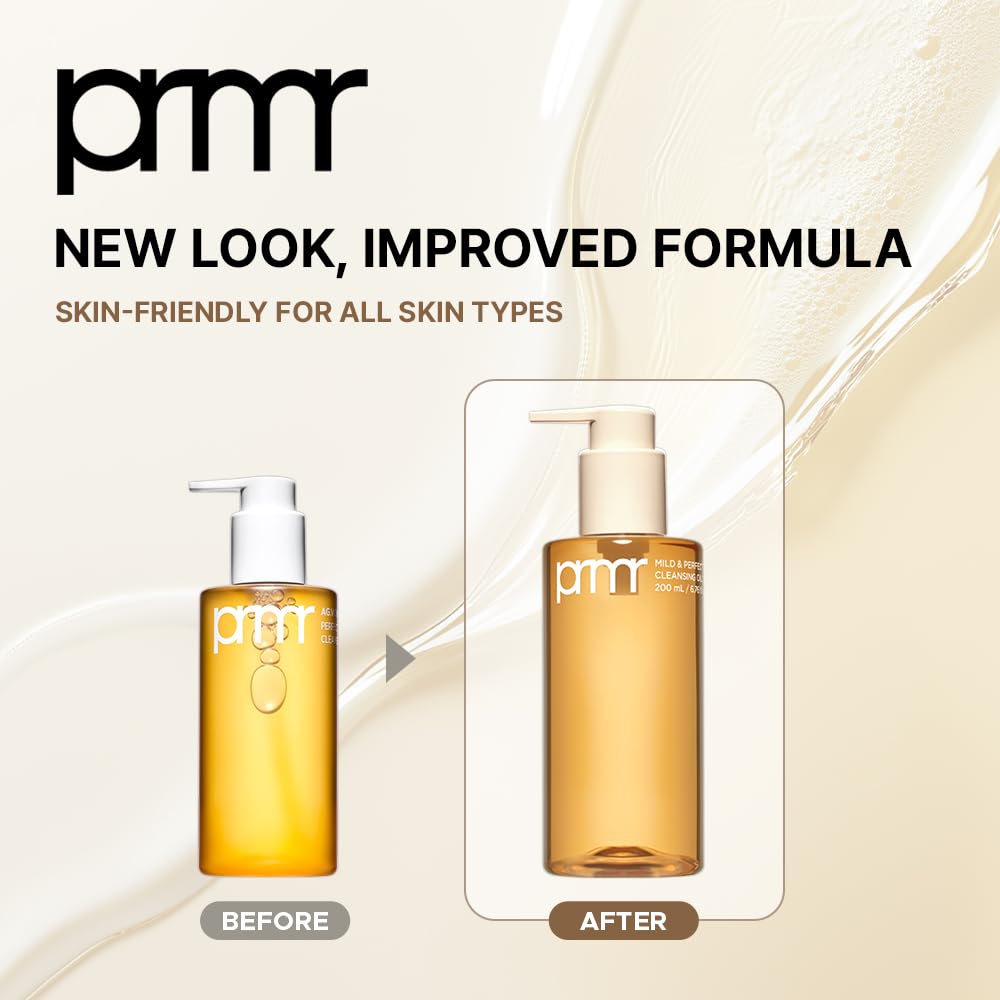 Primera (PRMR Oil to Foam Cleanser Aceite coreano de limpieza profunda, removedor de maquillaje diario, puntos negros, eliminación de polvo y suciedad, limpieza de poros, ácido hialurónico, limpieza