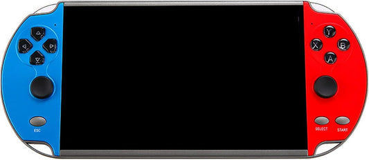 X12 Plus - Consola de videojuegos portátil de 7 pulgadas, MP5 portátil, 1000 juegos integrados, memoria de 16 GB, consola nostálgica de juegos arcade con joystick, compatible con
