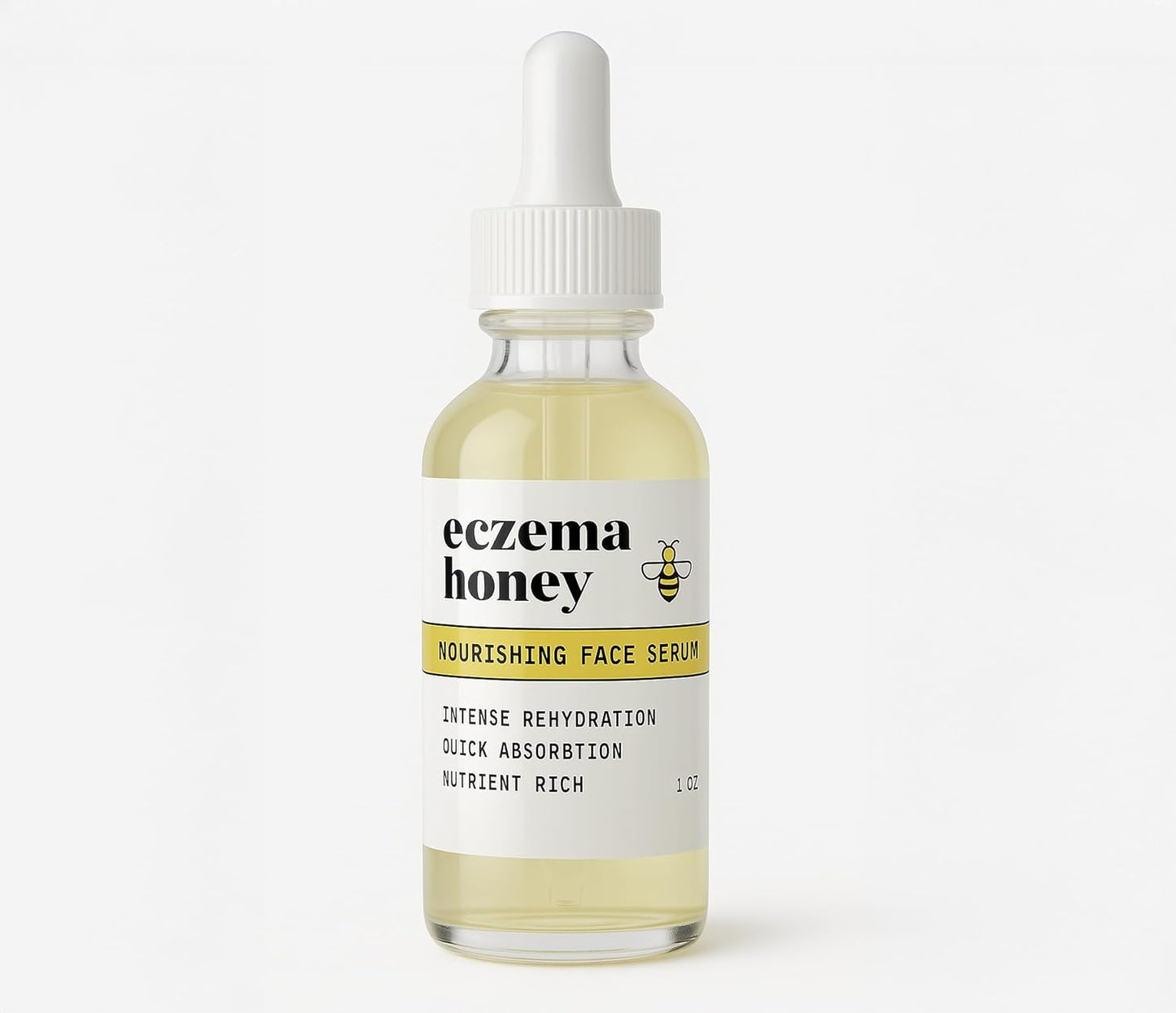 ECZEMA HONEY Suero nutritivo facial - Suero hidratante diario - Aceite facial para eczema, piel seca y sensible (1 onza)