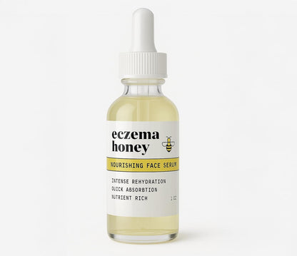 ECZEMA HONEY Suero nutritivo facial - Suero hidratante diario - Aceite facial para eczema, piel seca y sensible (1 onza)