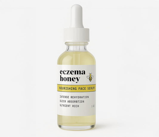 ECZEMA HONEY Suero nutritivo facial - Suero hidratante diario - Aceite facial para eczema, piel seca y sensible (1 onza)