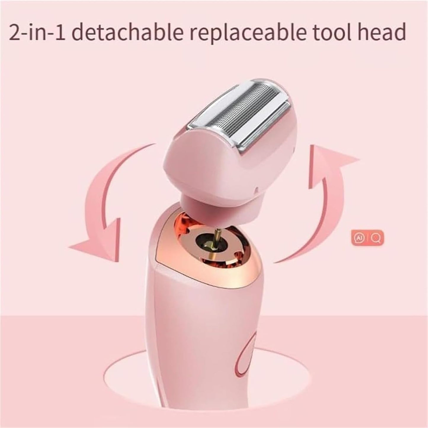 Maquinilla de afeitar eléctrica para mujer, removedor de pelo recar...