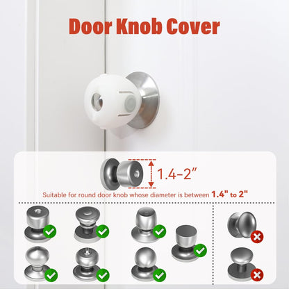 Mom's Choice Gold Awards - Paquete de 4 fundas de seguridad para pomos de puerta de bebé (no apto para todos los pomos de puerta)