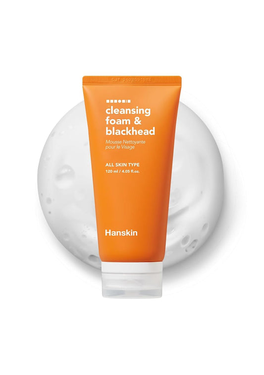 Hanskin Limpiador facial de espuma limpiadora de poros, lavado facial suave y removedor de maquillaje, limpieza profunda de poros para piel hidratada y suave 4.06 (fl oz)