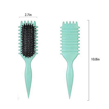 Verde 1 PS, cepillo de pelo rizado y cepillo de peinado para mujeres y hombres, se adapta a todos los estilos de cabello.