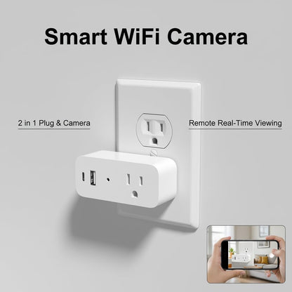 Enchufe inalámbrico de 1080p para cámara inteligente, compatible co...
