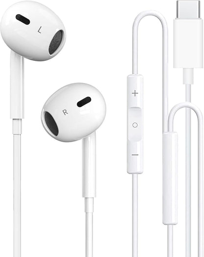 Auriculares USB C con cable para iPhone 17\/16, auriculares tipo C...